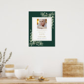 Smaragdgroene Foto-herdenkingstekens Poster (Keuken)