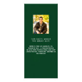 Smaragdgroene foto leuke weetjes verjaardagsmenu k reclamekaart (Achterkant)