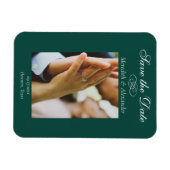 Smaragdgroene foto Save the Date Magnet Magneet (Horizontaal)