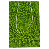 Smaragdgroene Fractale Bloem Medium Cadeauzakje (Voorkant)