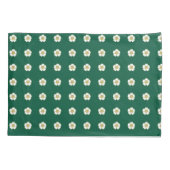 smaragdgroene gele en witte Buttercup Flowers Kussensloop (Achterkant-Links)