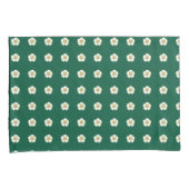 smaragdgroene gele en witte Buttercup Flowers Kussensloop (Voorkant-Rechts)