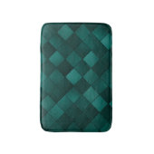 Smaragdgroene geometrische tegel luxe badmat (Voorkant Verticaal)