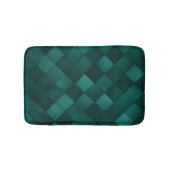 Smaragdgroene geometrische tegel luxe badmat (Voorkant)
