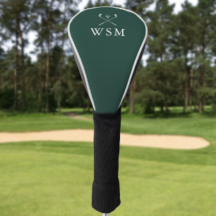 Smaragdgroene gepersonaliseerde monogram golfclubs golfheadcover