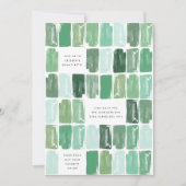 Smaragdgroene Geschilderde Juweel Verjaardagsfeest Kaart (Voorkant)