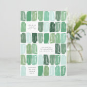 Smaragdgroene Geschilderde Juweel Verjaardagsfeest Kaart (Staand voorkant)