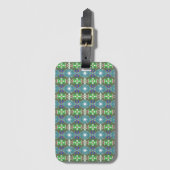 Smaragdgroene Getijde Kaleidoscoop Bagagelabel (Voorkant (verticaal))