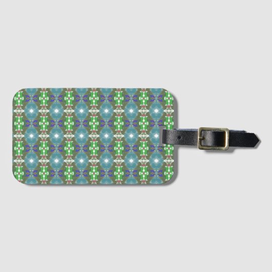 Smaragdgroene Getijde Kaleidoscoop Bagagelabel (Voorkant (horizontaal))