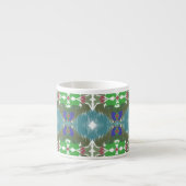 Smaragdgroene Getijde Kaleidoscoop Espresso Kop (Voorkant)