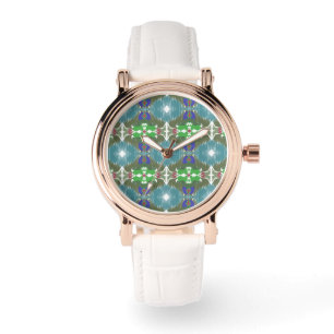 Smaragdgroene Getijde Kaleidoscoop Horloge