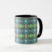 Smaragdgroene Getijde Kaleidoscoop Mok (Voorkant rechts)
