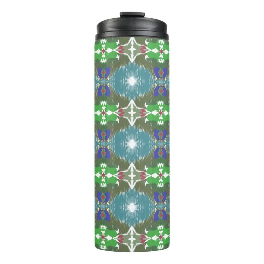Smaragdgroene Getijde Kaleidoscoop Thermosbeker (Voorkant)