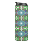 Smaragdgroene Getijde Kaleidoscoop Thermosbeker (Geroteerd rechts)