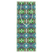 Smaragdgroene Getijde Kaleidoscoop Wijn Cadeautas (Achterkant)