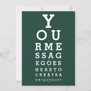 Smaragdgroene gezichtskaart met aangepast bericht kaart