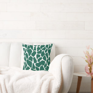 Smaragdgroene Giraffeprint Safari Accentdecoratie Kussen
