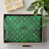 Smaragdgroene Glam Harten Patroon Tissuepapier (Geschenk)