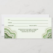 Smaragdgroene Glitter Agate Geode Cadeaubon (Achterkant)