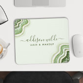 Smaragdgroene Glitter Agate Geode Luxe Chic Muismat