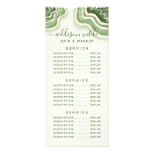 Smaragdgroene Glitter Agate Geode Luxe Chic Reclamekaart (Achterkant)