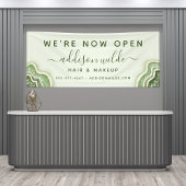 Smaragdgroene Glitter Agate Geode Luxe Zakelijk Spandoek
