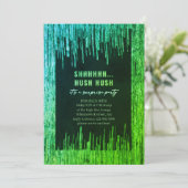 Smaragdgroene Glitter Drip Verrassing 50e Verjaard Kaart (Staand voorkant)