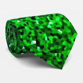 Smaragdgroene Glitter Patronen Verjaardag Bruiloft Stropdas (Opgerold)