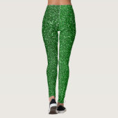 Smaragdgroene glitter St Patricks Day Sparkle Yoga Leggings (Achterkant)
