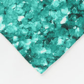 Smaragdgroene Glitter Verjaardag Fleece Deken (Hoek)