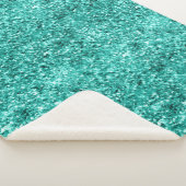Smaragdgroene Glitter Verjaardag Sherpa Deken (3/4)