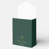 Smaragdgroene & God Monogram Huwelijk Dank Je Bedankdoosjes (Geopend)