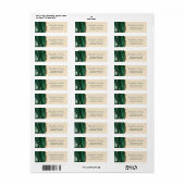 Smaragdgroene goud agaat champagne retouradres etiket (Full Sheet)