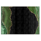 Smaragdgroene gouden agaat marmer snijplank (Voorkant)