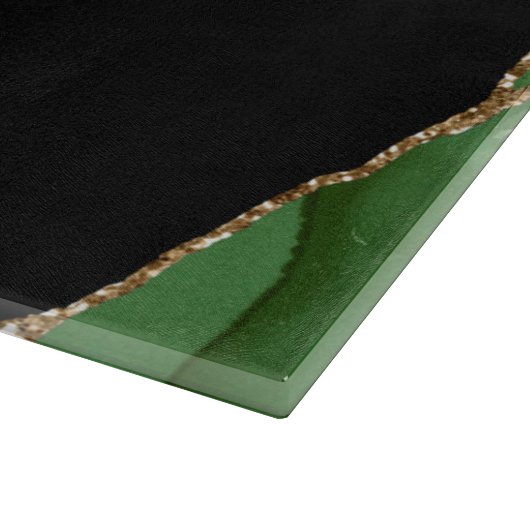 Smaragdgroene gouden agaat marmer snijplank (Hoek)