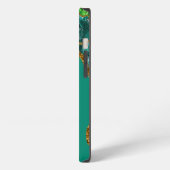 Smaragdgroene & Gouden Agate Geode Initiaal iPhone Hoesje (Linkerkant)