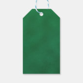 Smaragdgroene Gouden Bloem Quinceañera Bedankt Cadeaulabel (Achterkant)