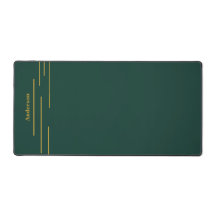 Smaragdgroene gouden geometrische aangepaste burea