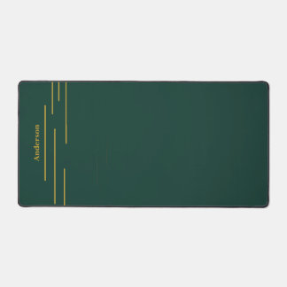 Smaragdgroene gouden geometrische aangepaste burea bureaumat