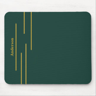 Smaragdgroene Gouden Geometrische Aangepaste Muism Muismat