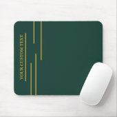 Smaragdgroene Gouden Geometrische Muismat (Met muis)