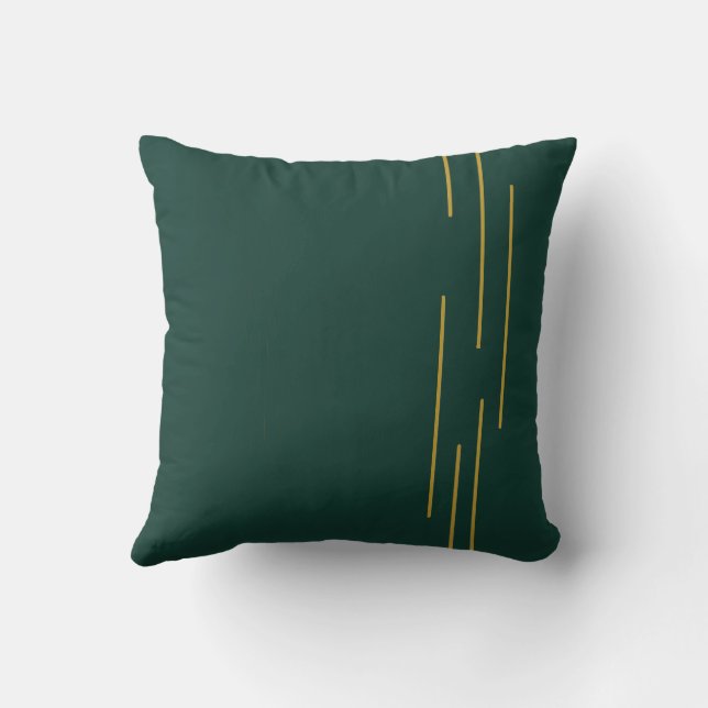 Smaragdgroene gouden geometrische sierkussen. kussen (Achterkant)