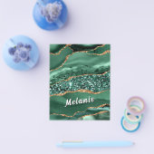 Smaragdgroene Gouden Glitter Flyers Aangepaste Naa (Enkel)