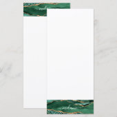 Smaragdgroene Gouden Glitter Menu Aangepaste Naam (Voorkant / Achterkant)