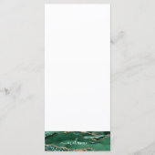 Smaragdgroene Gouden Glitter Menu Aangepaste Naam (Voorkant)