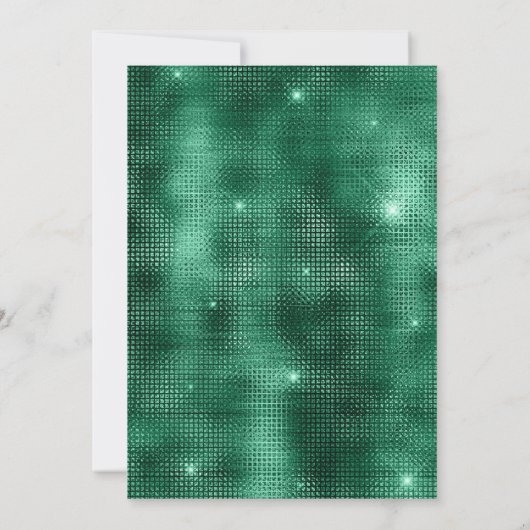 Smaragdgroene gouden jurk tiara luxe Sweet 16 Kaart (Achterkant)