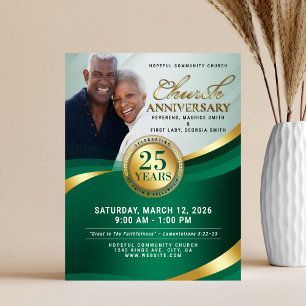Smaragdgroene & Gouden Kerkjubileum Flyer