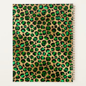 Smaragdgroene gouden luipaard schoonheidssalon 202 planner (Achterkant)