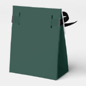 Smaragdgroene & Gouden Naam Monogram Huwelijk Bedankdoosjes (Achterkant)