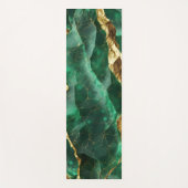Smaragdgroene Gouden Textuur Elegant Yogamat (Voorkant)
